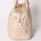 Chanel Coco Cocoon Handbag CC Logo Nylon Beige Bordeaux Gold — view 4