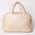 Chanel Coco Cocoon Handbag CC Logo Nylon Beige Bordeaux Gold — view 2
