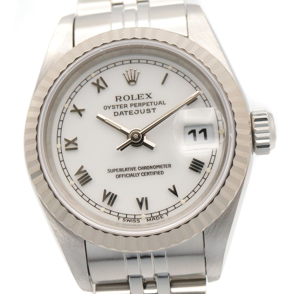 Rolex Datejust Number WH RO 18k White Gold Stainless Steel — view 3