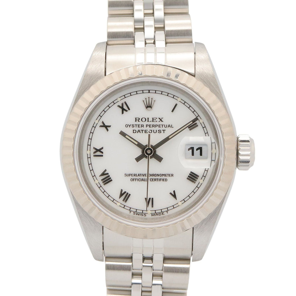Rolex Datejust Number WH RO 18k White Gold Stainless Steel