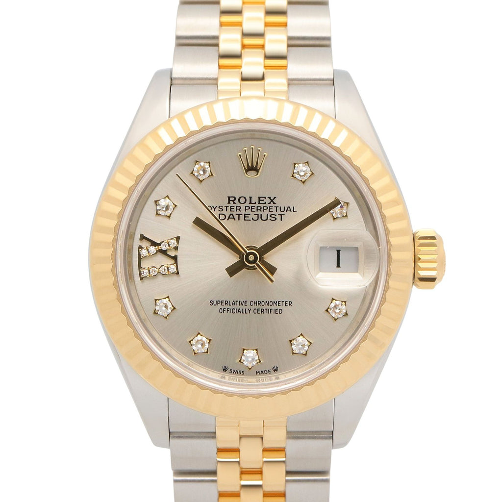 Rolex Watch Datejust 28 IX Diamond Sil 18k Stainless Steel