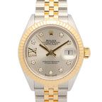 Rolex Watch Datejust 28 IX Diamond Sil 18k Stainless Steel