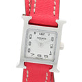 Hermes Watch Mini Double Tour White Stainless Steel Leather