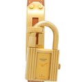 Hermes Watch Kelly Gold Leather