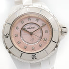 Chanel Watch Diamond Pink Shell Ceramic — view 3