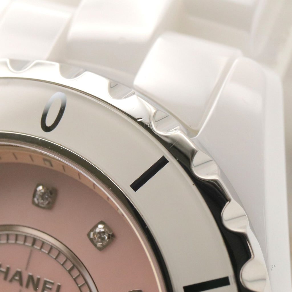 Chanel Watch Diamond Pink Shell Ceramic — view 9