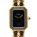Chanel Watch Premiere M Black Leather