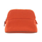 Hermes Pouch Bolide 15 Mini Orange 02 Canvas Leather