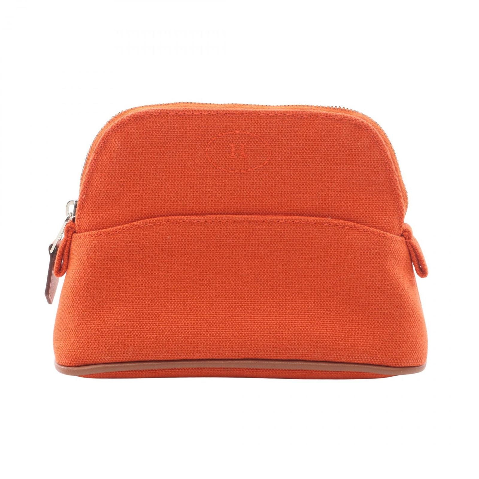 Hermes Pouch Bolide 15 Mini Orange 02 Canvas Leather