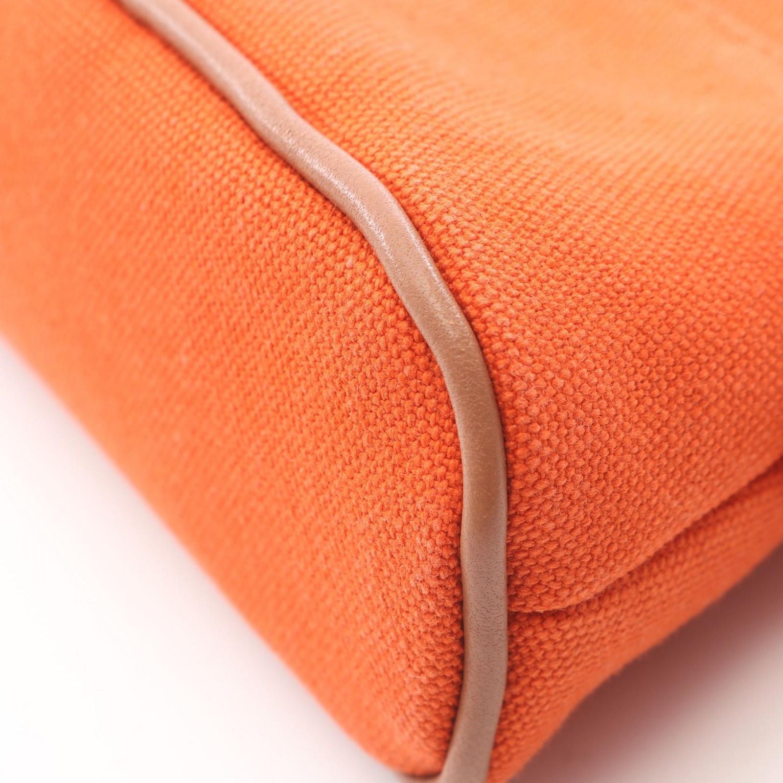 Hermes Pouch Bolide 15 Mini Orange 02 Canvas Leather — view 7