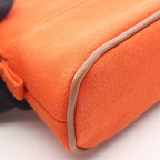 Hermes Pouch Bolide 15 Mini Orange 02 Canvas Leather — view 6