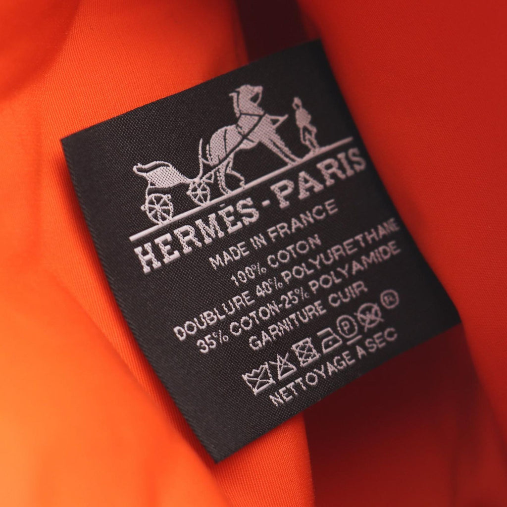 Hermes Pouch Bolide 15 Mini Orange 02 Canvas Leather — view 4