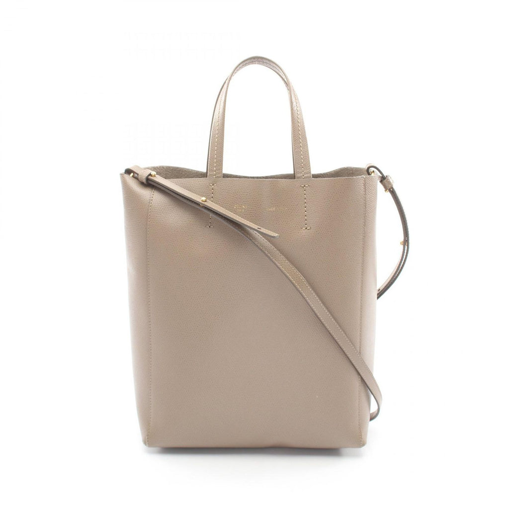 Celine Tote Vertical Small Cover 2-Way Gray Leather