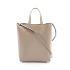 Celine Tote Vertical Small Cover 2-Way Gray Leather