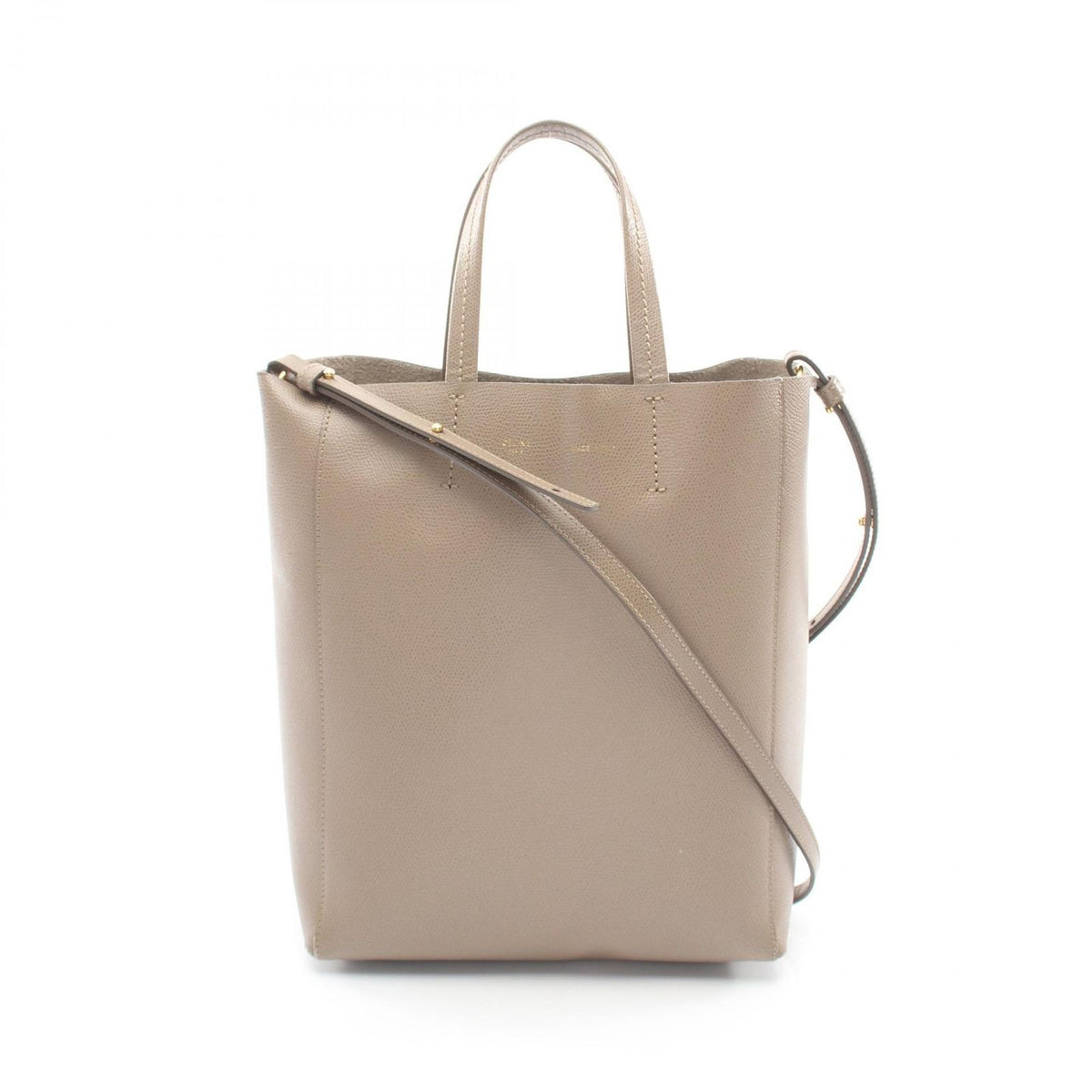 Celine Tote Vertical Small Cover 2-Way Gray Leather
