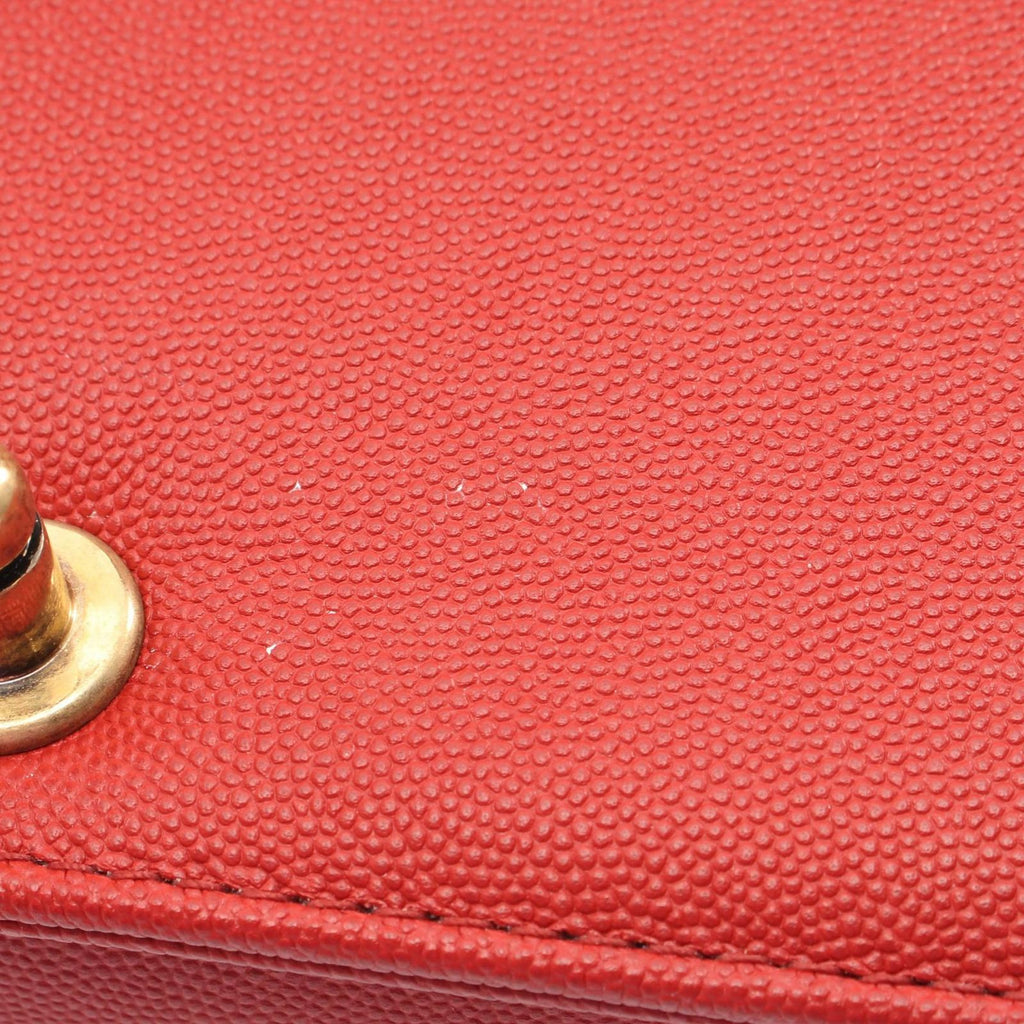 Chanel Shoulder Bag Boy Small Blanc Stitch Red Caviar Leather Boy Chain — view 8