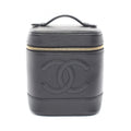 Chanel Handbag CC Logo Black Caviar Leather