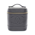 Chanel Handbag CC Logo Black Caviar Leather