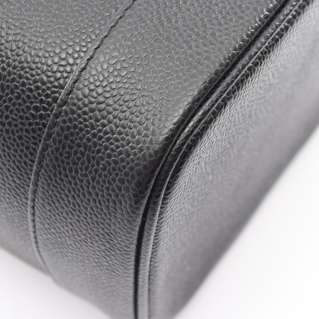 Chanel Handbag CC Logo Black Caviar Leather — view 6