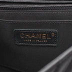 Chanel Shoulder Bag Blanc Stitch Black Lambskin Chain — view 4