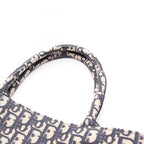 Dior Tote Book Oblique Embroidery Navy Canvas — view 6