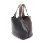 Hermes Handbag Picotin Lock PM Tricolor Black Macassar Beige Maruf Leather PM — view 2