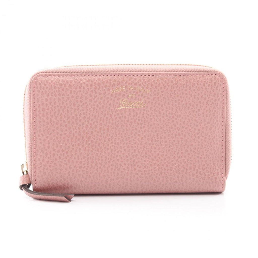 Gucci Round Wallet Swing Pink Leather
