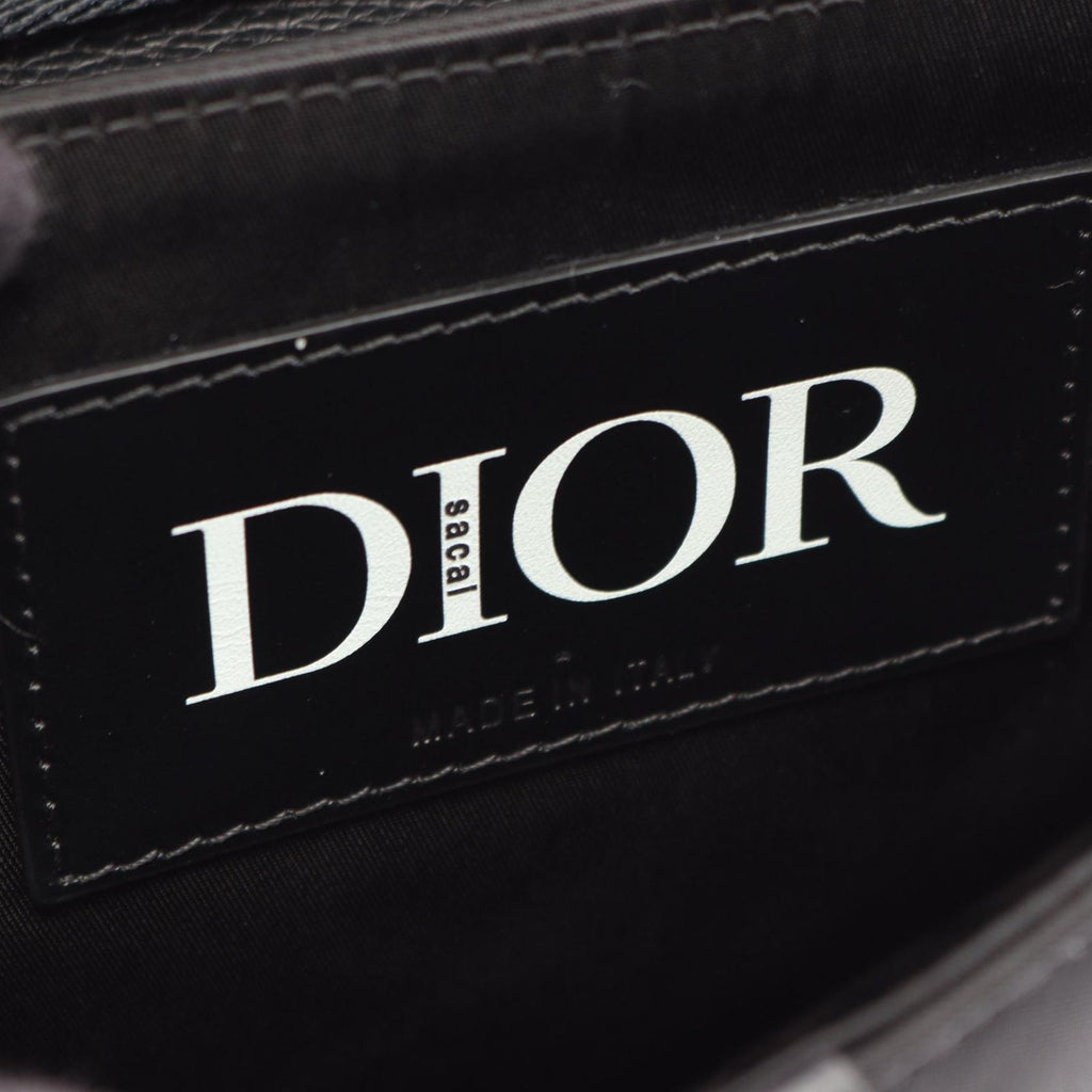 Dior Shoulder Bag Sacai Saddle Black Nylon Leather — view 4