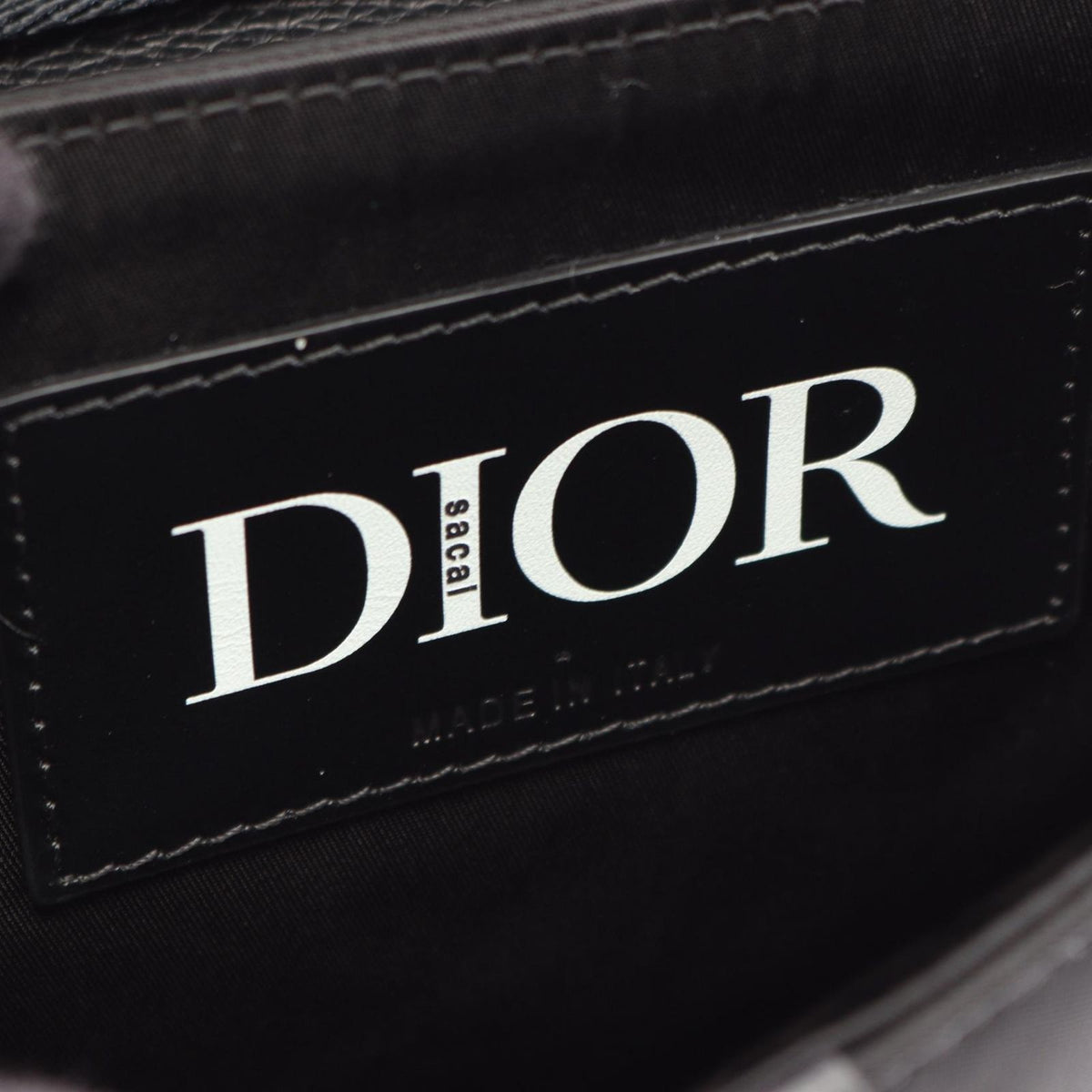 Dior Shoulder Bag Sacai Saddle Black Nylon Leather — view 4