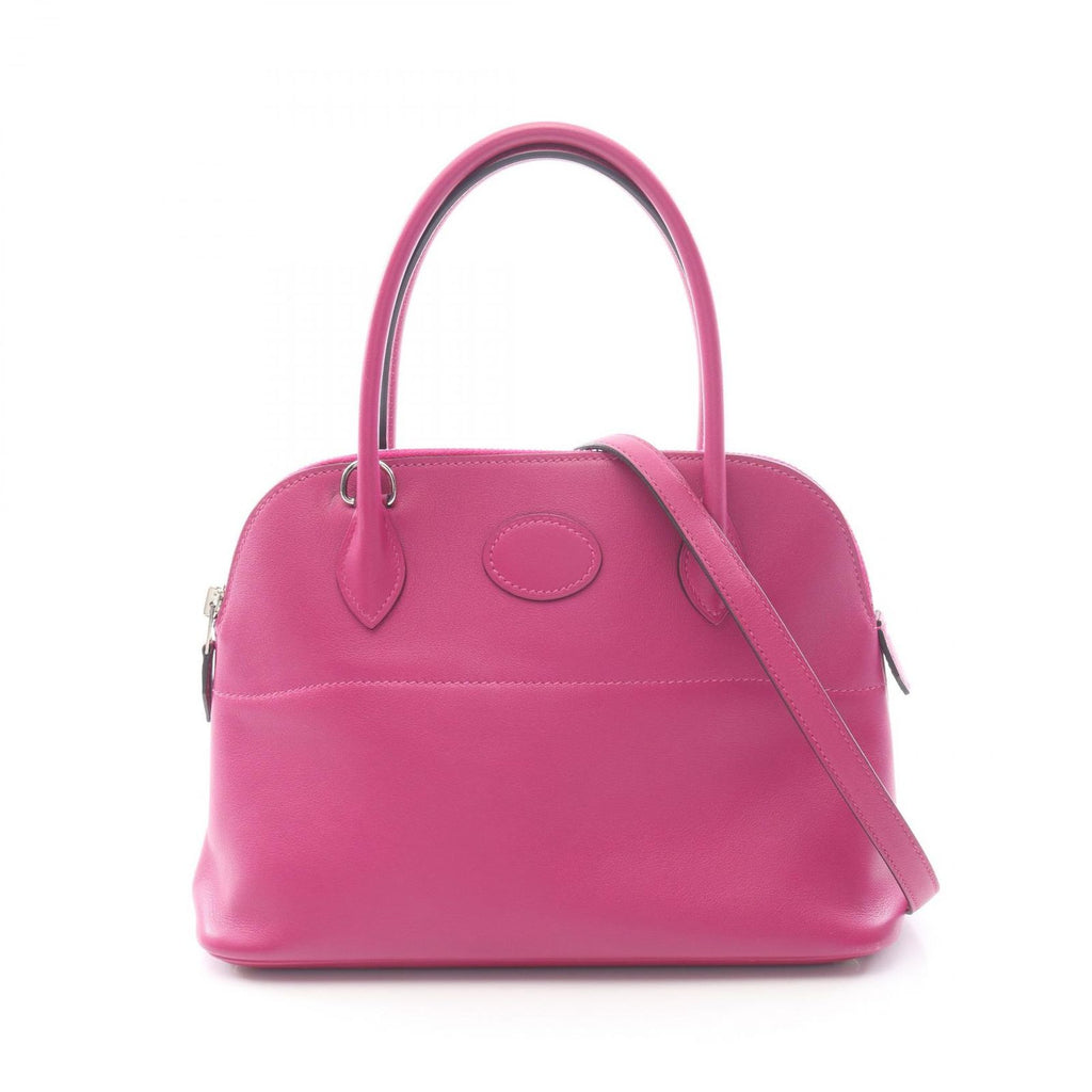 Hermes Handbag Bolide 27 2-Way Rose Purple Leather Calf