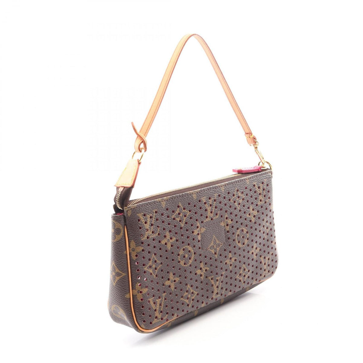 Louis Vuitton Handbag Pochette Fuchsia Canvas Leather — view 2