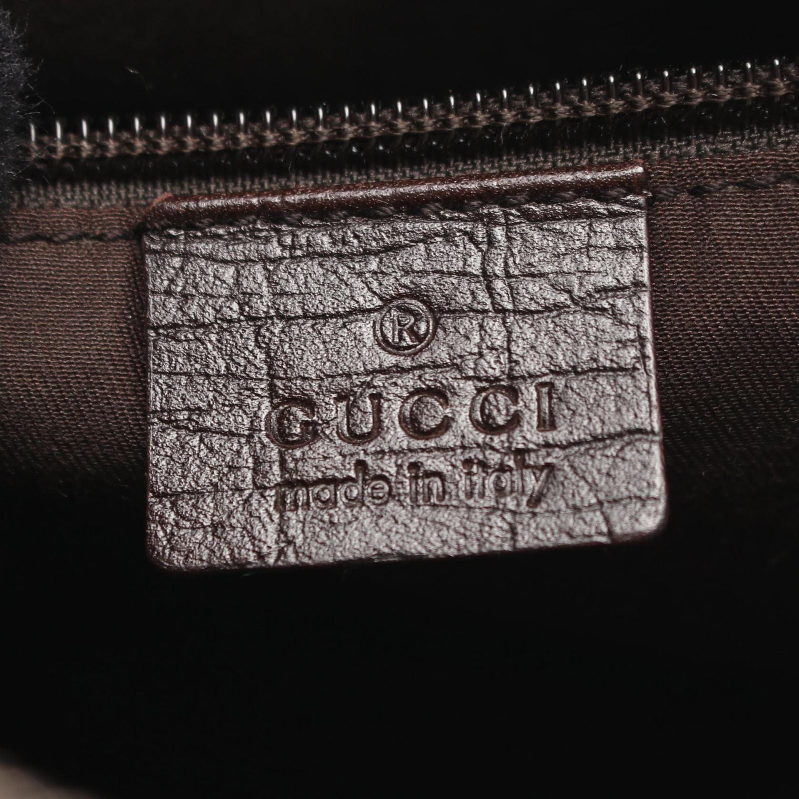 Gucci Shoulder Bag GG Plus Beige Dark Brown Canvas Leather — view 4