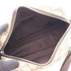 Gucci Shoulder Bag GG Plus Beige Dark Brown Canvas Leather — view 3