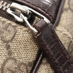 Gucci Shoulder Bag GG Plus Beige Dark Brown Canvas Leather — view 7