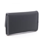 Prada Key Case Uzo Tessuto 6 Rows Black Nylon Saffiano Leather Triangle Logo — view 2