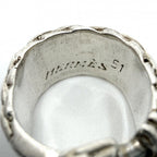 Hermes Ring Diane Belt Motif Vintage 51 925 Sterling Silver — view 3