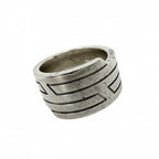 Hermes Ring Italic Vintage 56 925 Sterling Silver