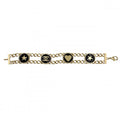 Chanel Bracelet Chain CC Logo Heart Star Black Gold