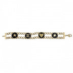 Chanel Bracelet Chain CC Logo Heart Star Black Gold