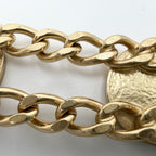 Chanel Bracelet Chain CC Logo Heart Star Black Gold — view 7