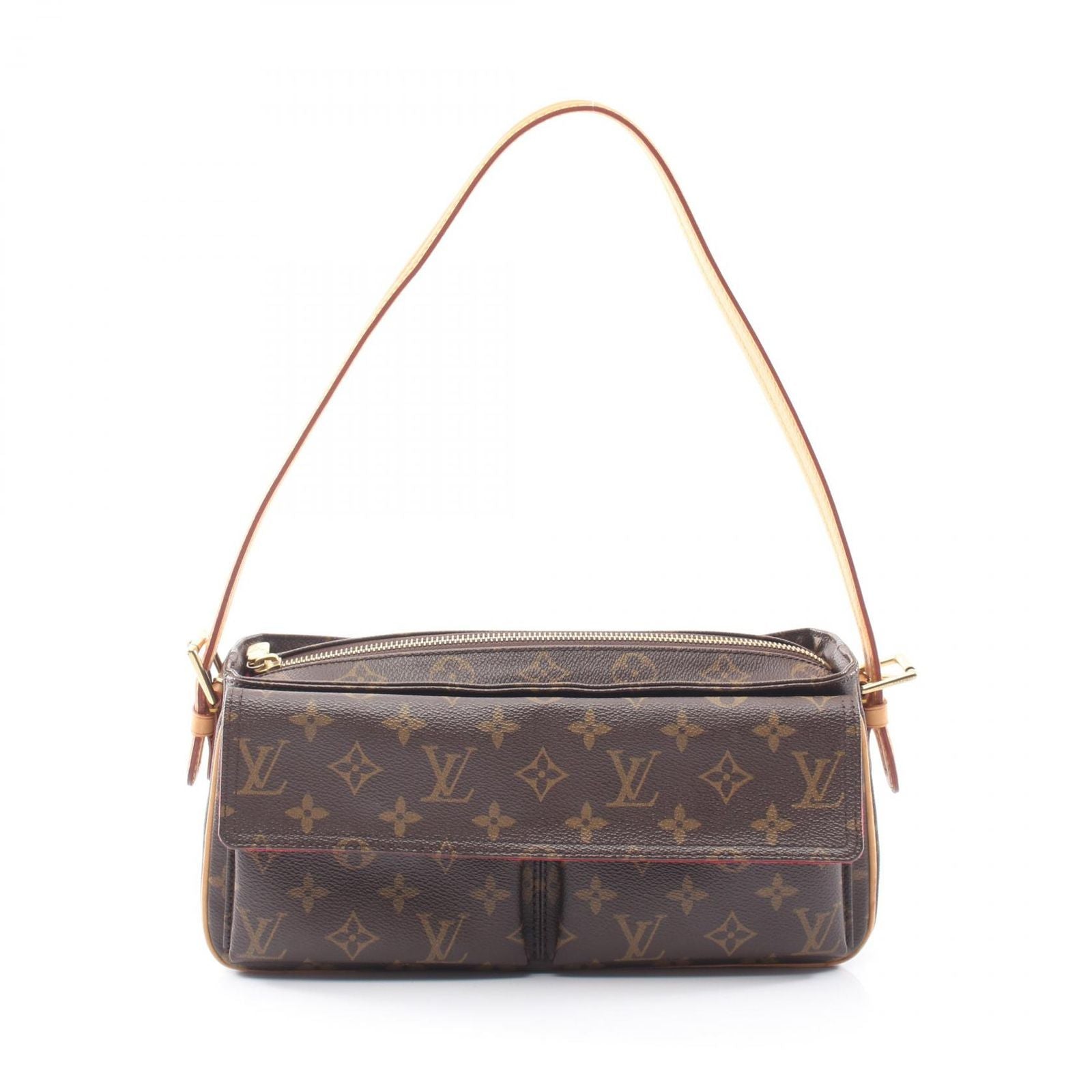 Louis Vuitton Shoulder Bag Viva City Monogram Canvas Leather