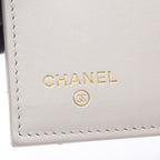 Chanel Trifold Wallet Quilted Pearl Gray Caviar Leather — view 6