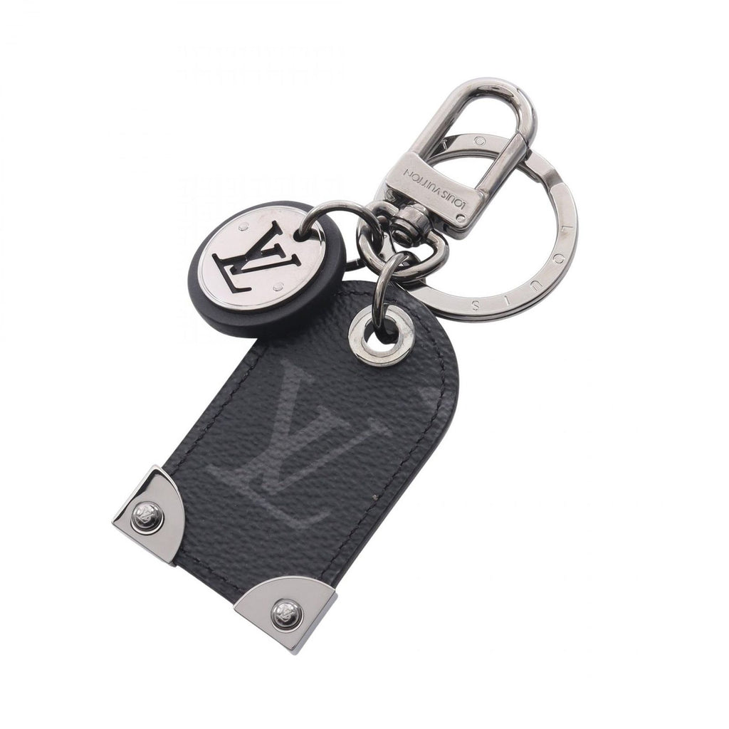 Louis Vuitton Key Holder Porte Cles Tab Travel Tag Monogram Eclipse Black