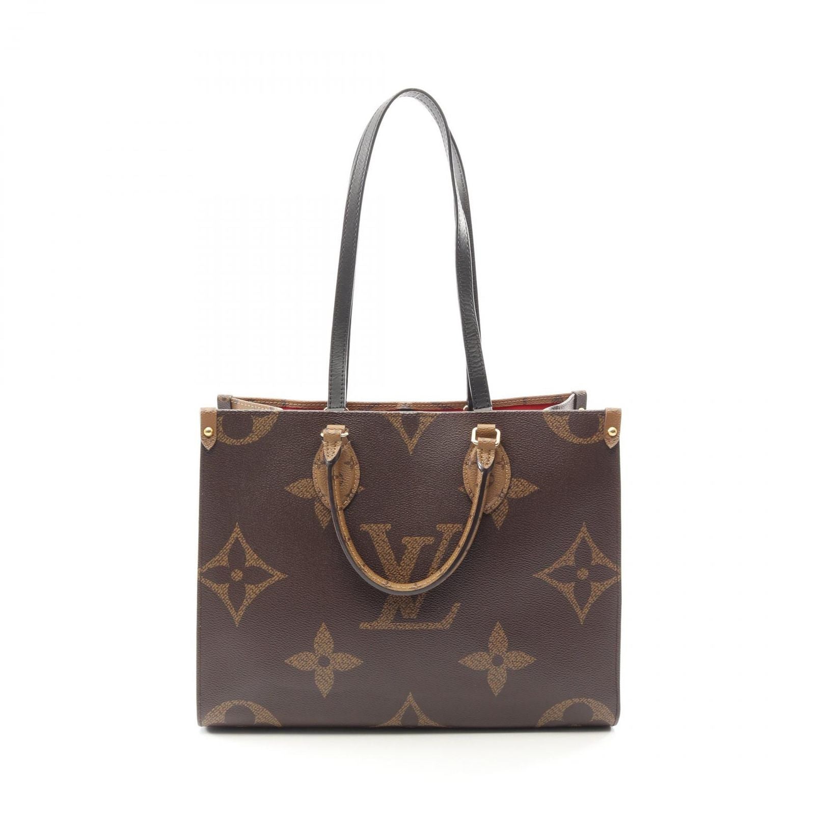 Louis Vuitton Tote On The Go Monogram Giant Reverse 2-Way Canvas Leather