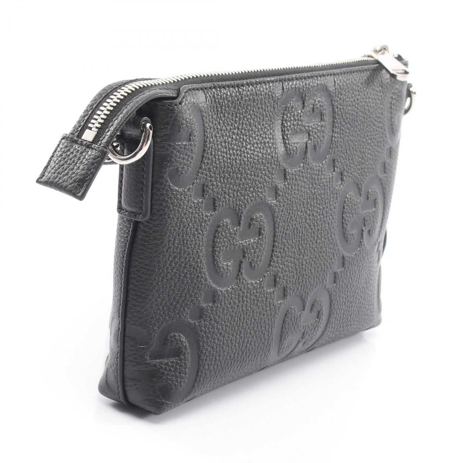 Gucci Shoulder Bag Jumbo GG Small Black Leather — view 2