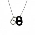 Hermes Necklace Star O'maillon Chaine D'ancre Pendant Leather Silver Black — view 2