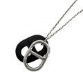 Hermes Necklace Star O'maillon Chaine D'ancre Pendant Leather Silver Black