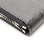 Louis Vuitton Round Wallet Zippy Horizontal Taiga Noir Leather — view 7