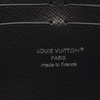 Louis Vuitton Round Wallet Zippy Horizontal Taiga Noir Leather — view 4