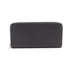 Louis Vuitton Round Wallet Zippy Horizontal Taiga Noir Leather